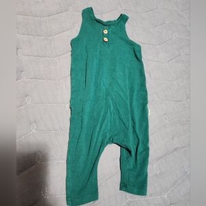 Green Sleeveless Kids One Piece